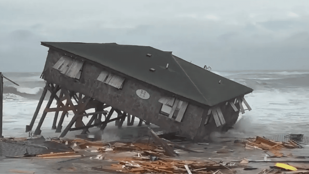 Unoccupied houses in Buxton swept away