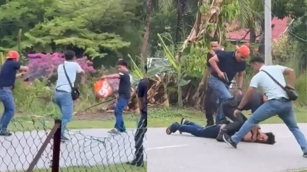 Man in Malaysia runs amok with meat cleaver in Kuala Selangor, arrested after police draw guns.jpg