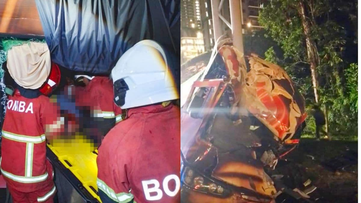 One dead, 28 injured after Singapore-Ipoh bus crashes into highway signpost in Malaysia.jpg